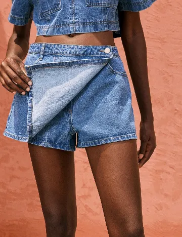 Fusta pantalon SHEIN, albastru