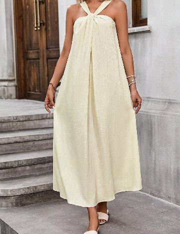 Rochie lunga SHEIN, crem