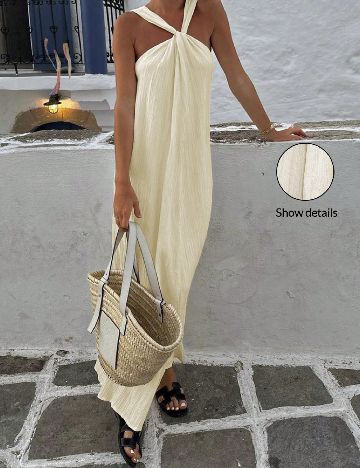 Rochie lunga SHEIN, crem