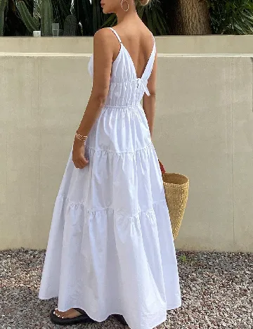 Rochie lunga Dazy, alb