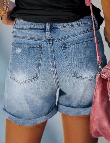 Pantaloni scurti SHEIN, albastru