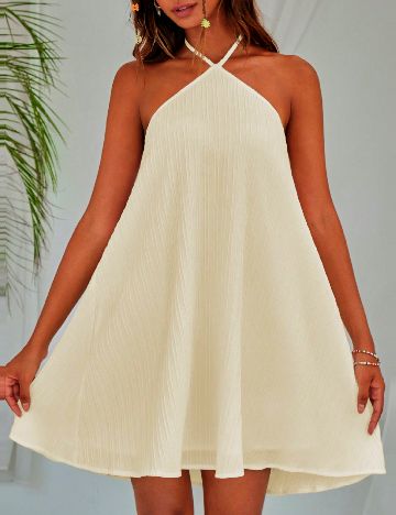 Rochie scurta SHEIN, crem