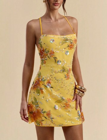 Rochie scurta SHEIN, galben