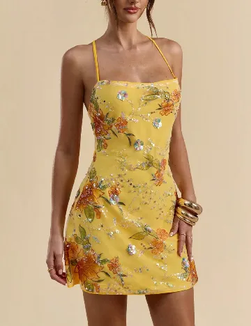 Rochie scurta SHEIN, galben