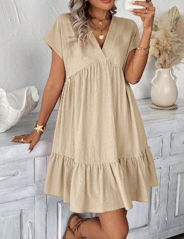 Rochie scurta SHEIN, crem