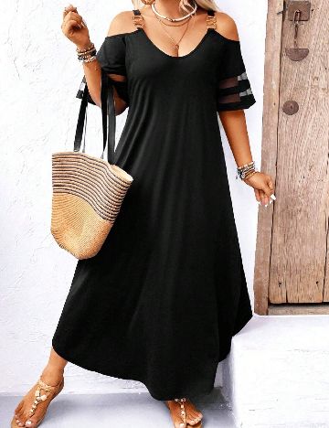 Rochie lunga SHEIN CURVE, negru