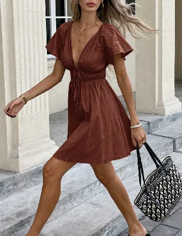 Rochie scurta SHEIN, maro