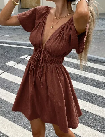 Rochie scurta SHEIN, maro