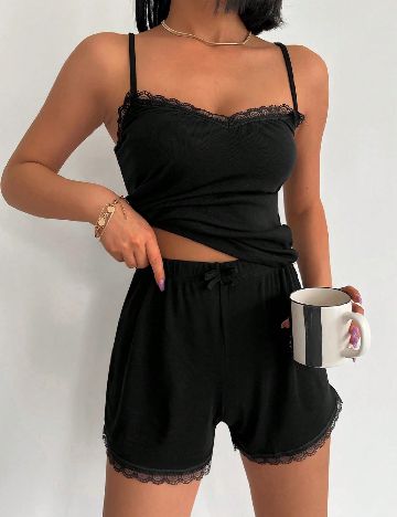 Pijama SHEIN, negru