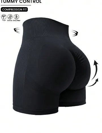 Pantaloni scurti SHEIN CURVE, negru
