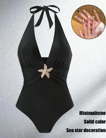 Costum de baie SHEIN CURVE, negru