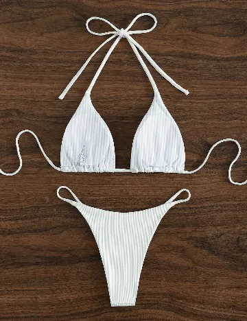 Costum de baie SHEIN, alb