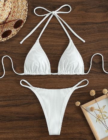 Costum de baie SHEIN, alb