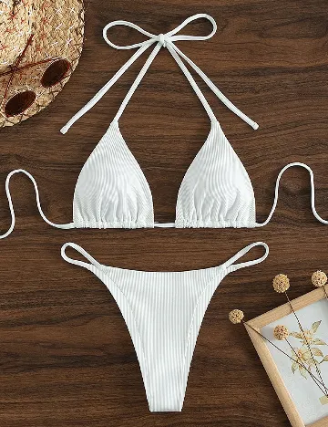 Costum de baie SHEIN, alb