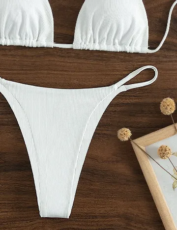 Costum de baie SHEIN, alb