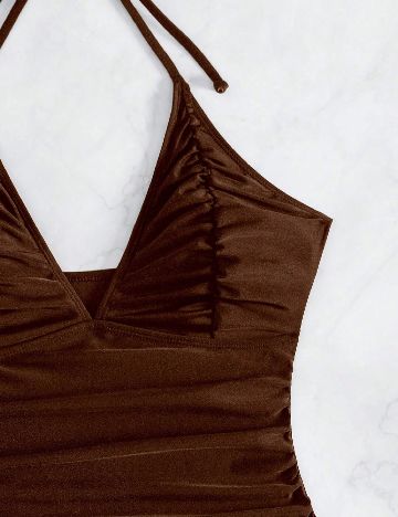 Costum de baie SHEIN, maro