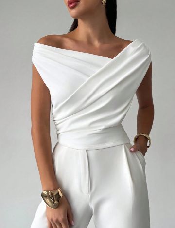 Top SHEIN, alb
