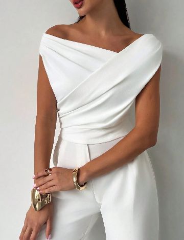 Top SHEIN, alb