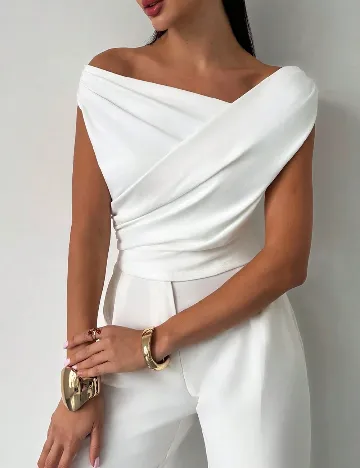 Top SHEIN, alb