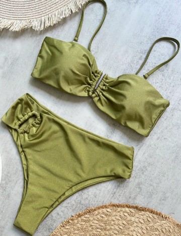 Costum de baie SHEIN, verde