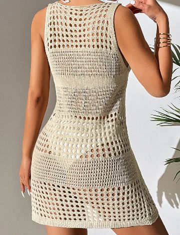 Rochie de plaja SHEIN, crem