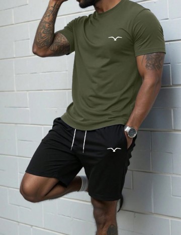 Compleu SHEIN, verde/negru