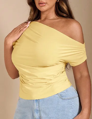 Top SHEIN CURVE, galben