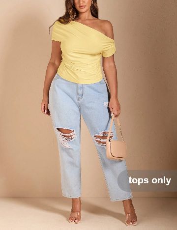 Top SHEIN CURVE, galben