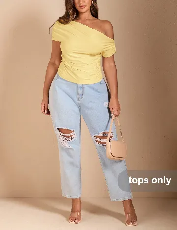 Top SHEIN CURVE, galben