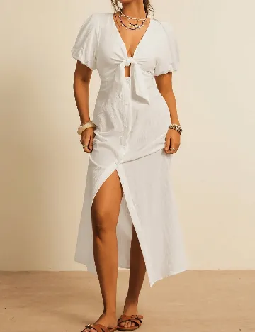 Rochie medie SHEIN CURVE, alb