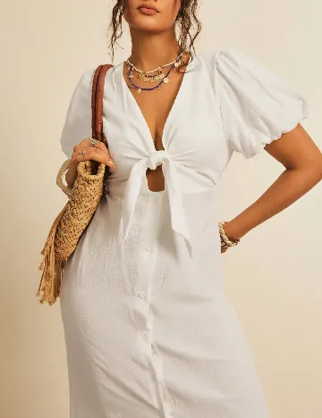 Rochie medie SHEIN CURVE, alb