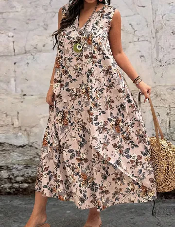 Rochie lunga SHEIN CURVE, crem