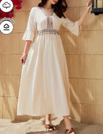 Rochie medie SHEIN, crem