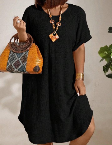 Rochie scurta SHEIN CURVE, negru