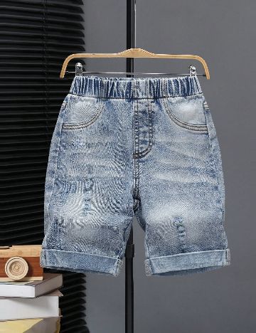 Pantaloni scurti Shein Kids, albastru