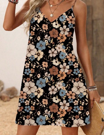 Rochie scurta Emery Rose Curve, floral print