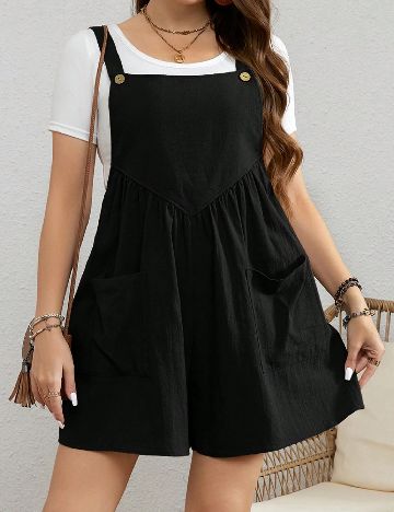 Salopeta SHEIN CURVE, negru