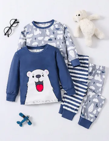 Set pijamale 2 bucati Shein Kids, mix culori