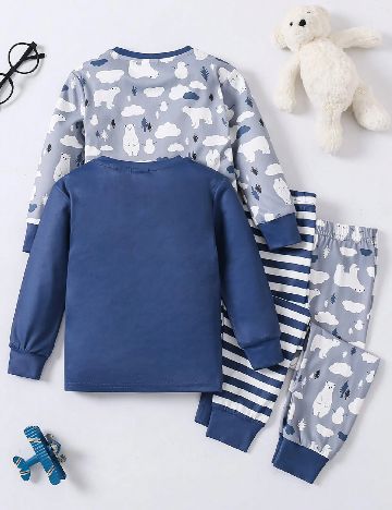 Set pijamale 2 bucati Shein Kids, mix culori