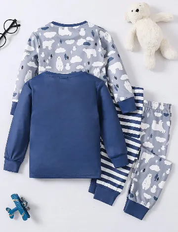Set pijamale 2 bucati Shein Kids, mix culori