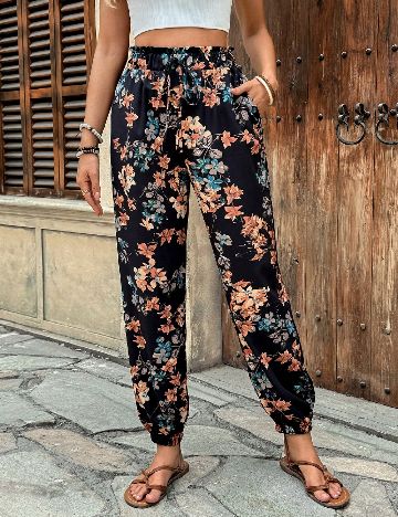 Pantaloni SHEIN, floral print