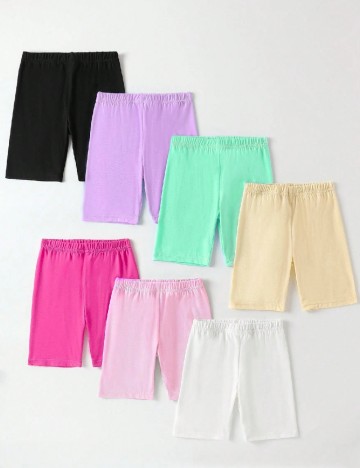 Set colanti 7 perechi Shein Kids, mix culori