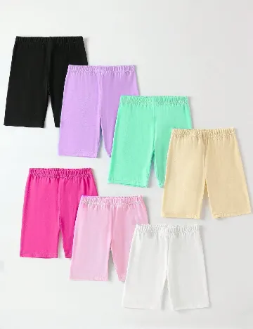 Set colanti 7 perechi Shein Kids, mix culori
