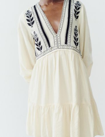 Rochie scurta Zara, ecru