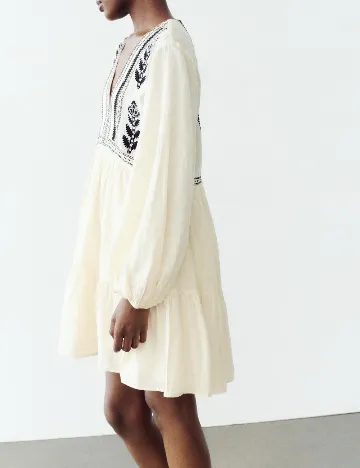 Rochie scurta Zara, ecru