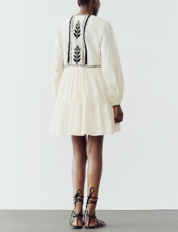 Rochie scurta Zara, ecru