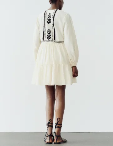 Rochie scurta Zara, ecru