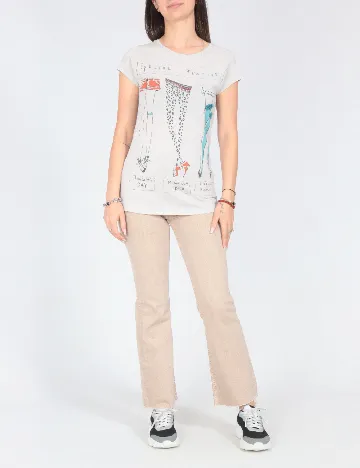 Tricou Zara, gri deschis