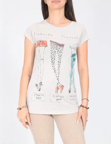 Tricou Zara, gri deschis