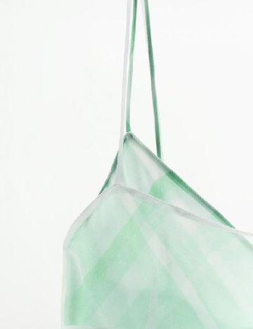 Rochie scurta Zara, verde/alb